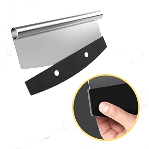Checkered Chef Pizza Cutter Sharp Stainless Steel Rocker Blade with Blade Sheath - Picture 7 of 8
